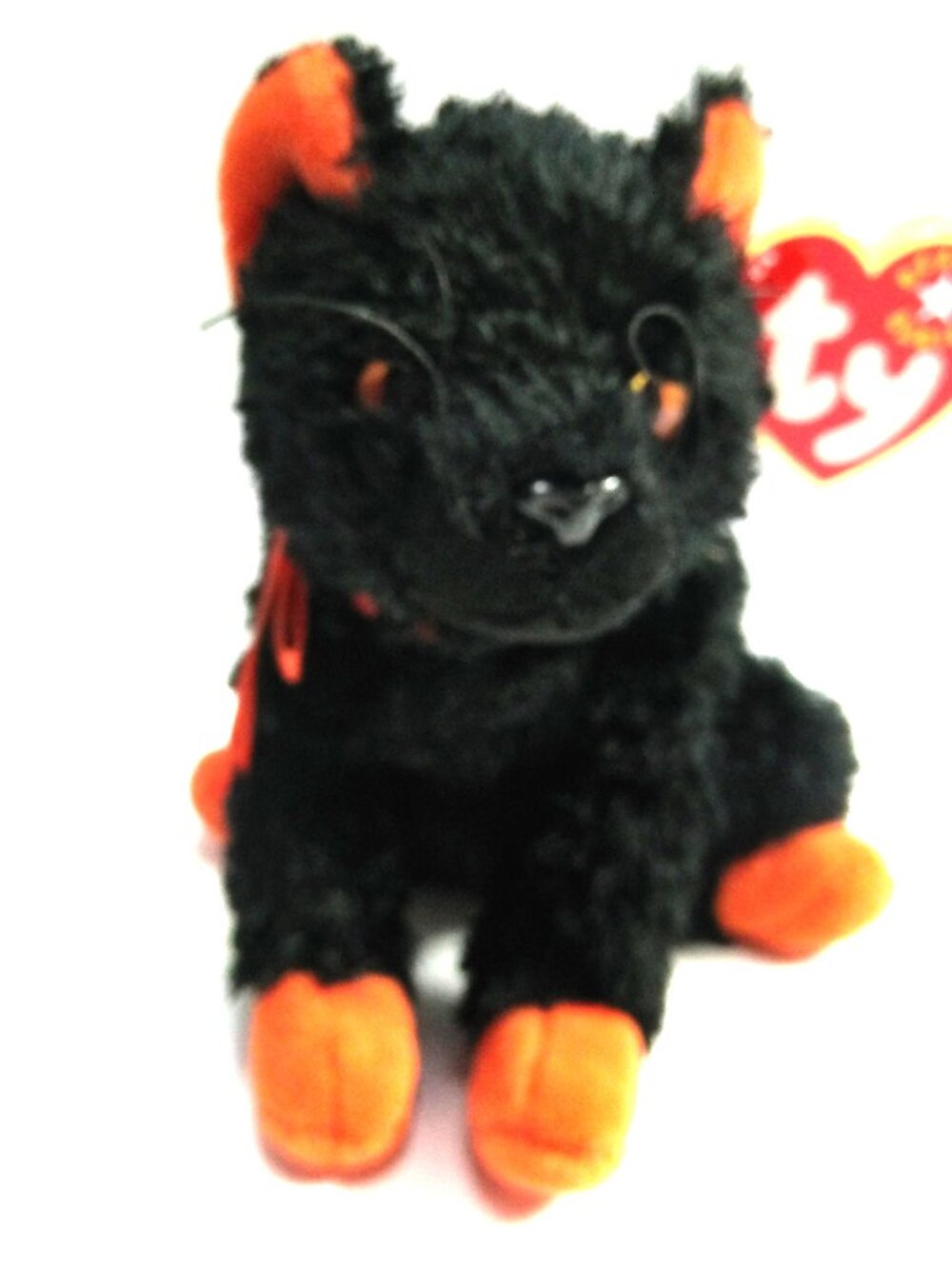 TY Beanie Babies Fraidy Cat Black & Orange Halloween 2001 Vintage Plush Toy NEW